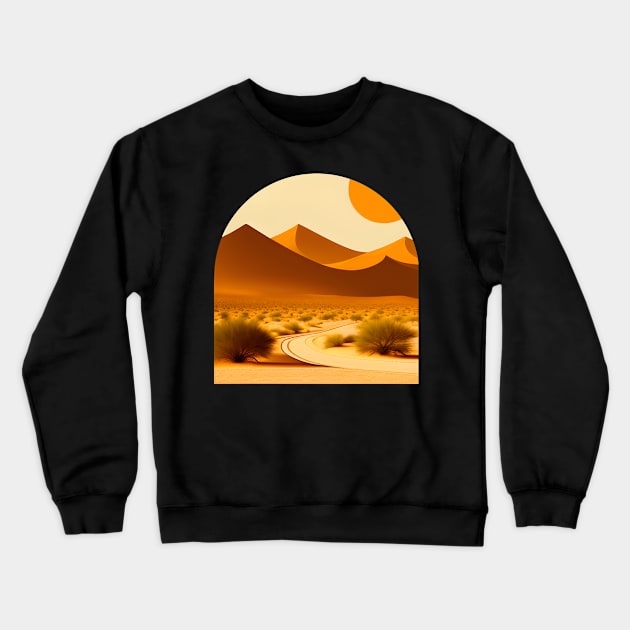 Desert Landscape Crewneck Sweatshirt by hazaki